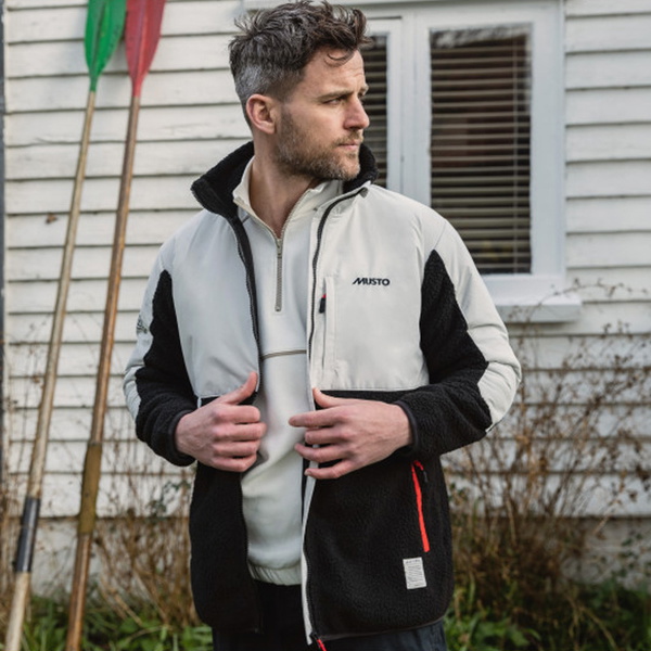 2023 Musto Männer 64 Sherpa Fleece Jacke 82532 - Black / Platinum